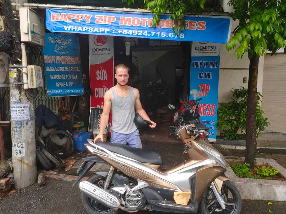 happy zip motorbikes hanoi location scooter